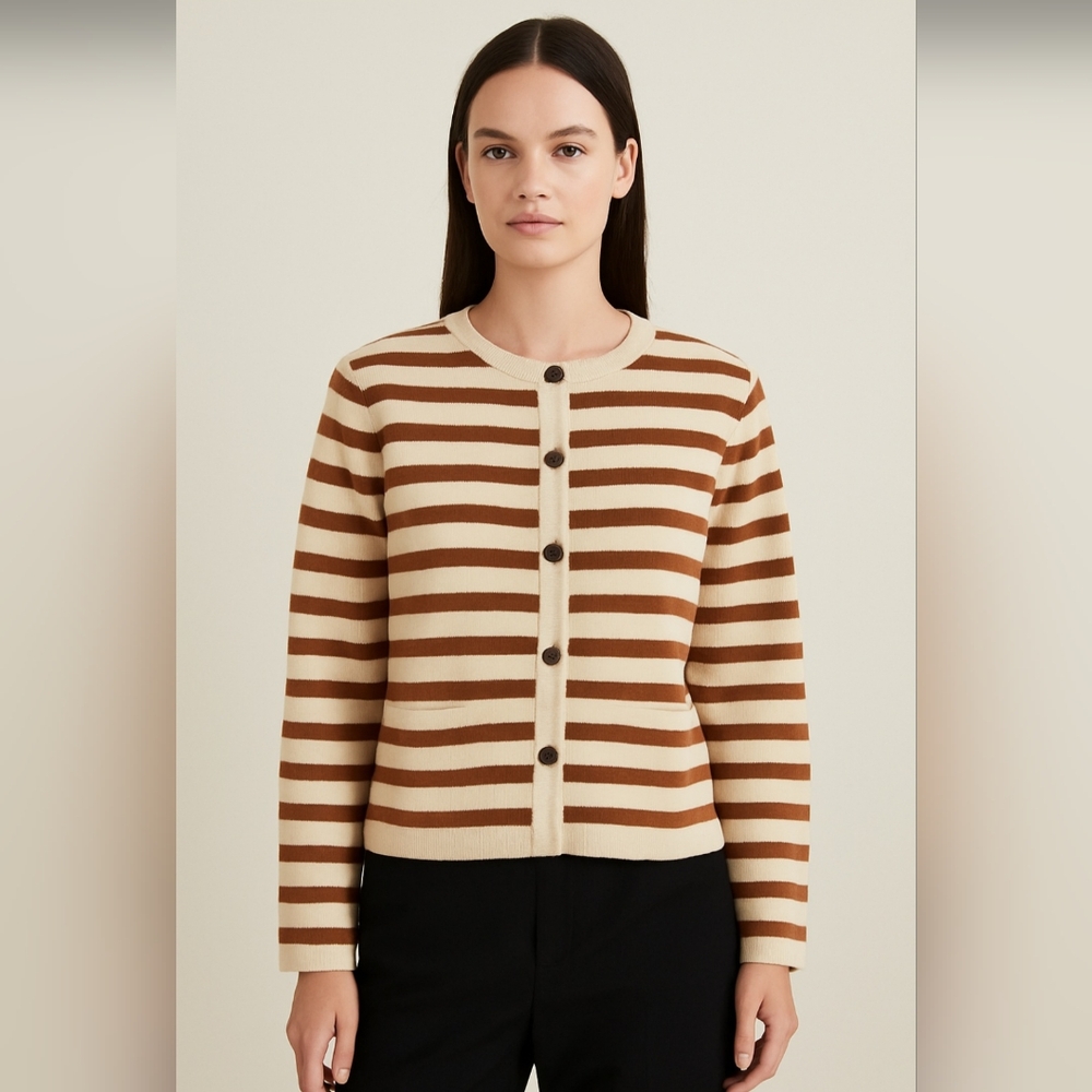 100% Heavyweight Cotton Cardigan Large